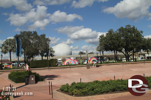 Looking back toward Future World.