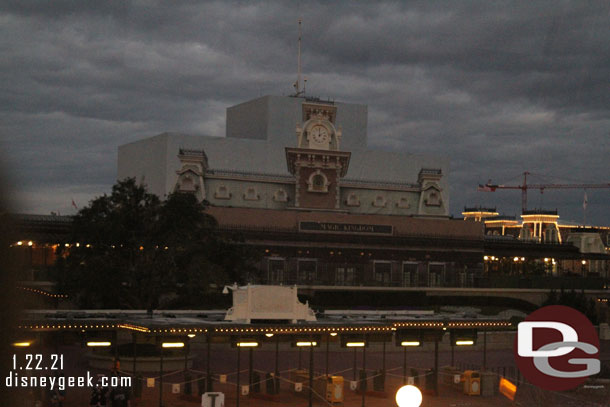 Passing the Magic Kingdom on the Monorail.