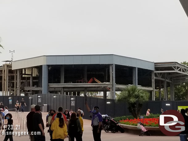 Looking at the former Art of Disney store and beyond it Innoventions West.