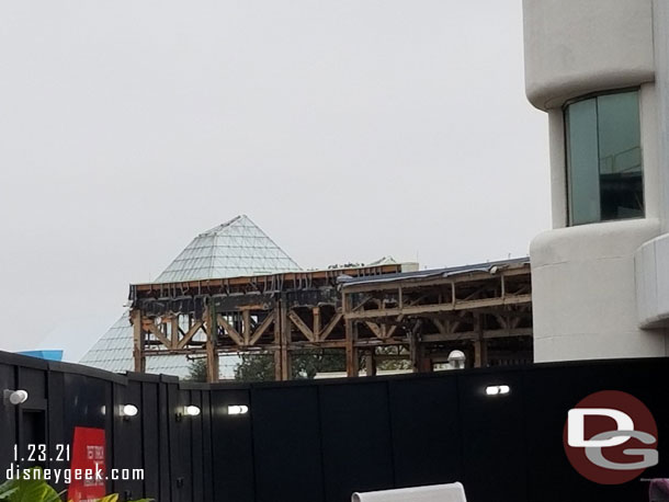 A closer look at the far corner of Innoventions West. This is the former breezeway area.