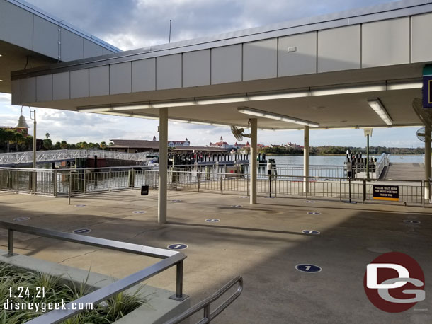 All quiet at the ferry dock at 4:25pm