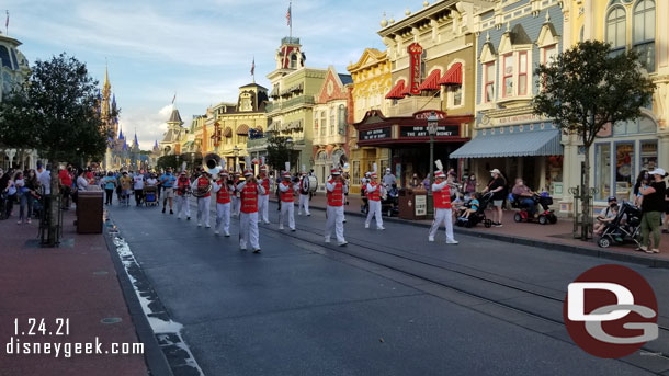 The Main Street Philharmonic marching toward Town Square.