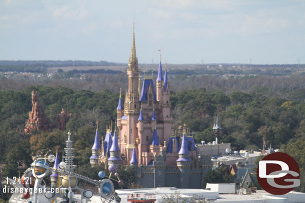 Around 2:40 went out to the Viewing Terrace.  Cinderella Castle in the Magic Kingdom.