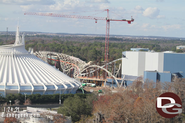 Space Mountain and the TRON construction