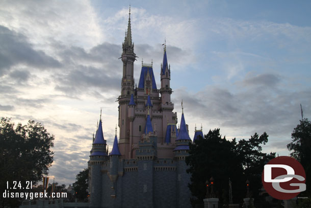 Cinderella Castle as the sun was setting