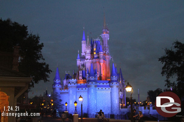 Cinderella Castle this evening.