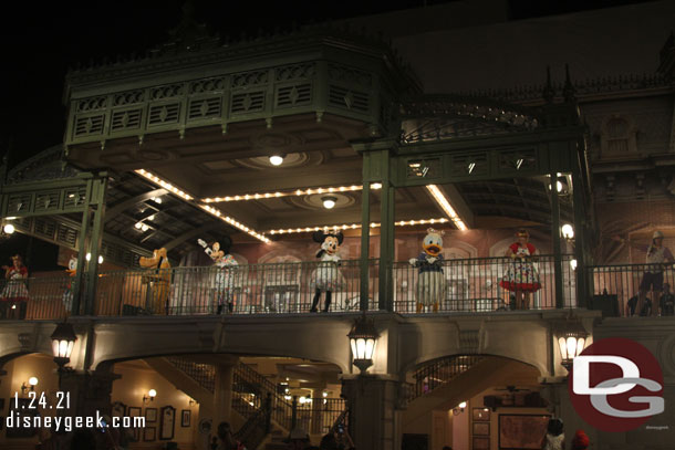 Mickey, Minnie and the gang were on the train station waving good bye as we left the park.  