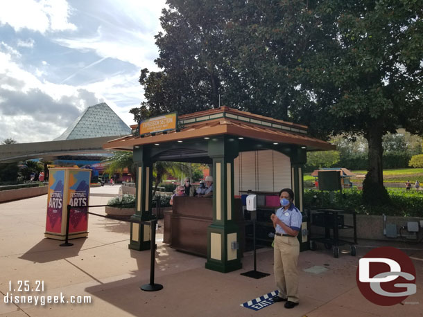 The Expression Section is a large paint by numbers mural.  This kiosk is where you pick up your paint (it is a free activity)