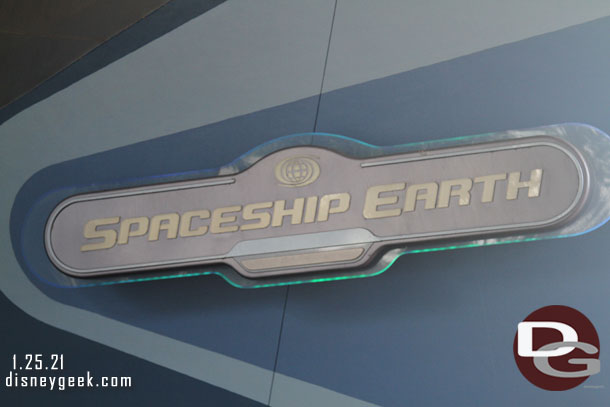 We decided to visit Spaceship Earth since it was a walk on.