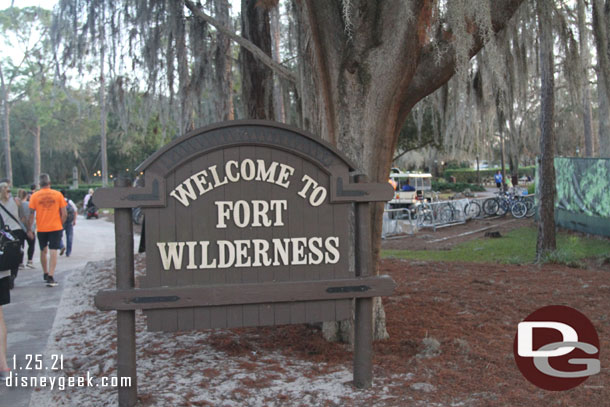 Arrived at Fort Wilderness around 5pm