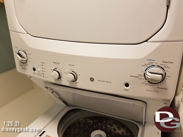 A closer look at the washer/dryer