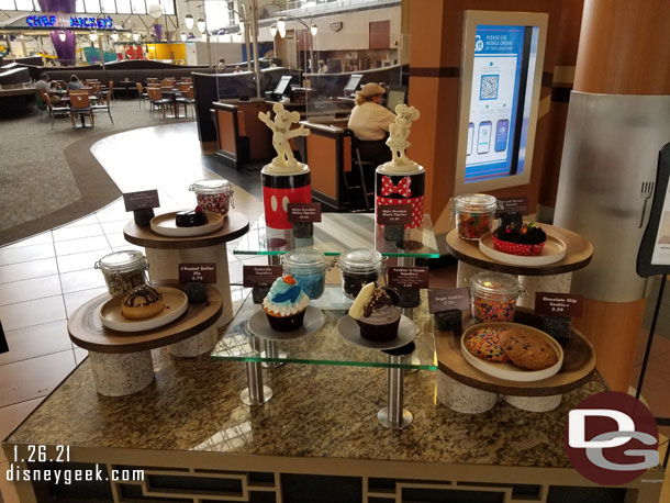 We stopped by the Contempo Cafe for lunch.  A display featuring some of the desserts is near the entrance.