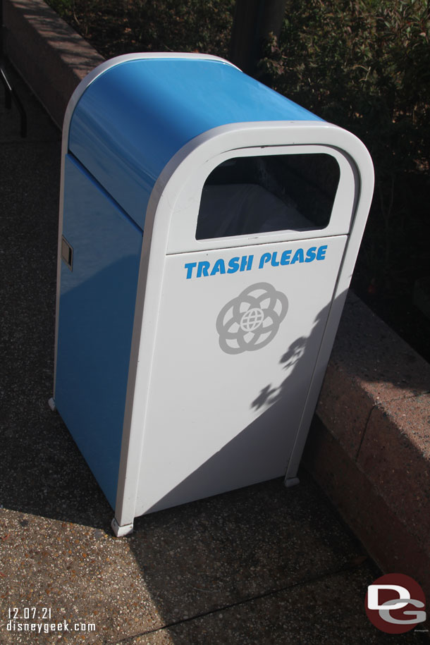 Since my last visit EPCOT has received updated trashcan designs.