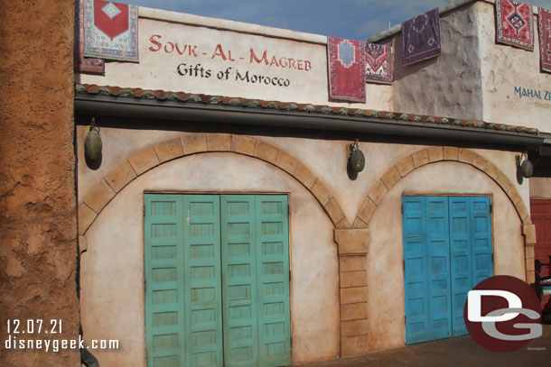 The Morocco marketplace was also closed.