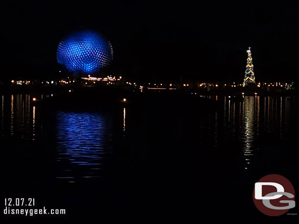 Looking across World Showcase Lagoon.