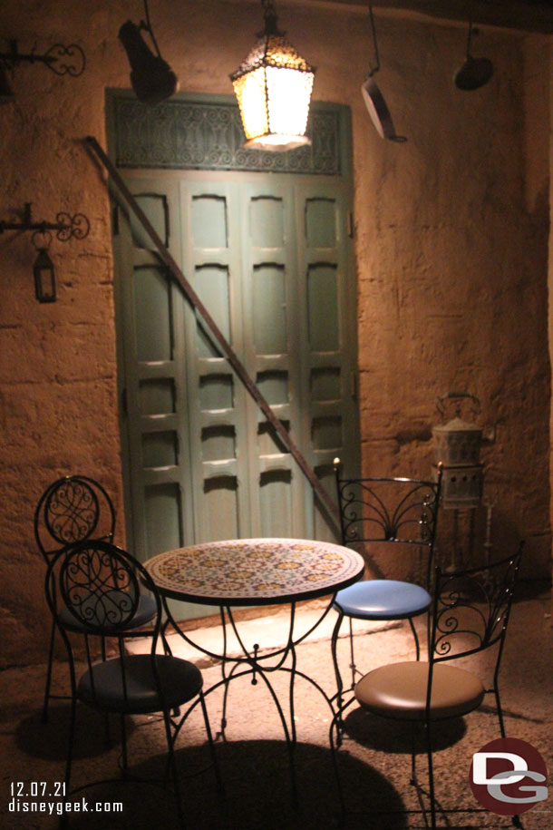 Since France was busy I walked next door to Morocco and found a quiet table to eat my snack at.