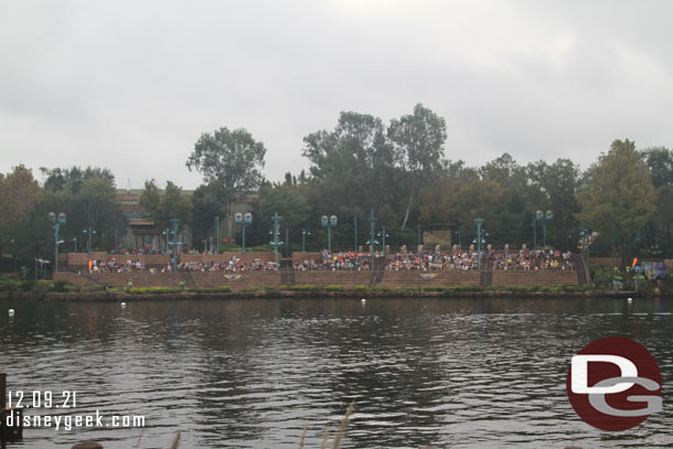 Next stop the Discovery River Theater for the Disney Kitetails show.  The Dinoland side was filling in. This was about 15 minutes prior to showtime.