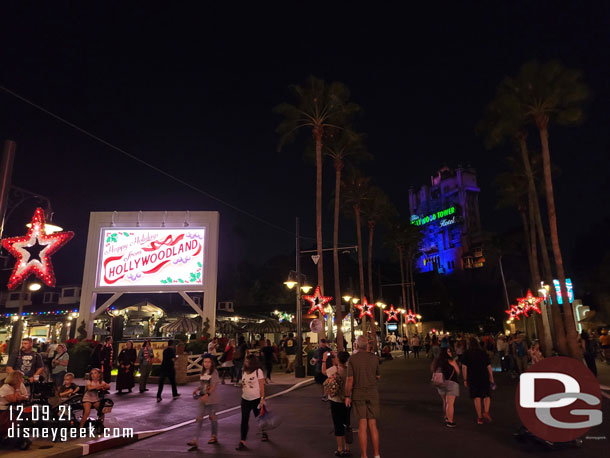 Found a spot for the Hollywood Tower Hotel: A Beacon of Magic and Sunset Seasons Greetings.