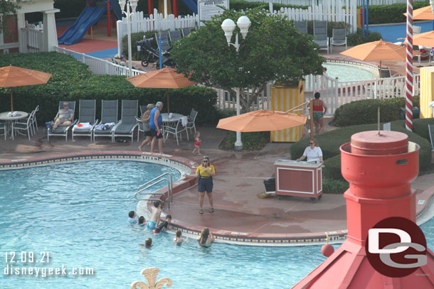 Throughout the day there were cast members holding activities for kids poolside.