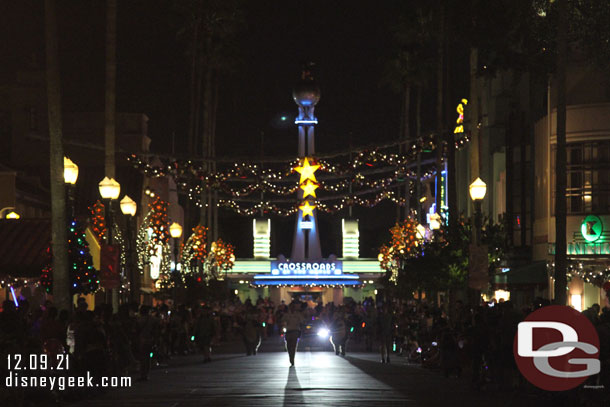 Mickey and Friends Motorcade traveling up Hollywood Blvd.