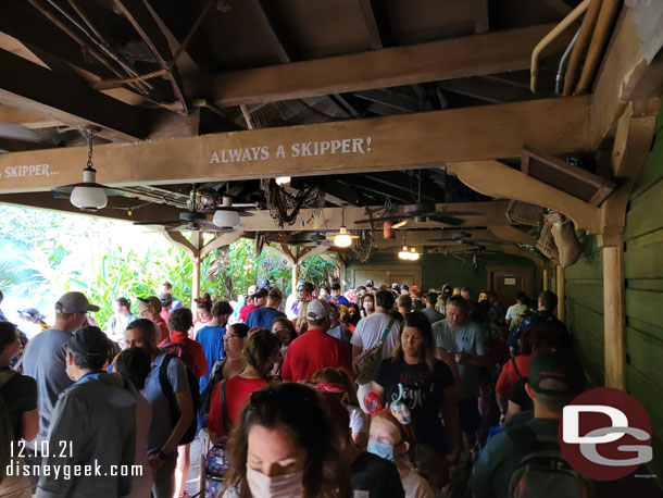 Inching my way through the queue.