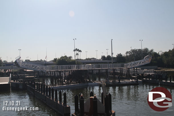 The new second story gangways at the Transportation and Ticket Center.