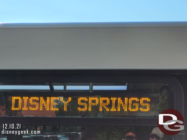 11:52am - My bus to Disney Springs showed up.