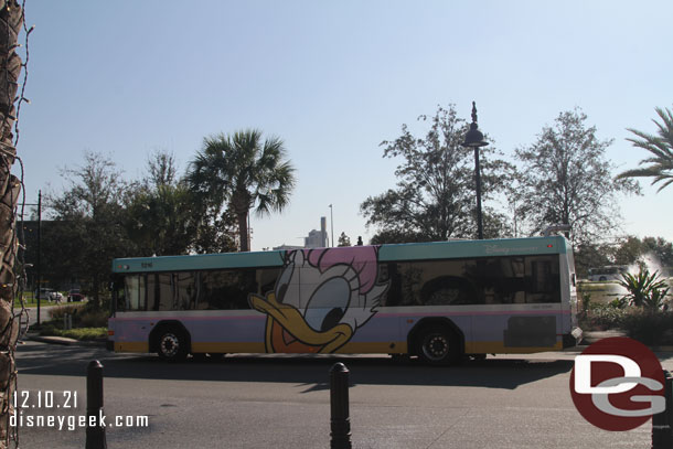 12:20pm - Arriving at Disney Springs. 28 Minutes since the bus showed up at the Polynesian.