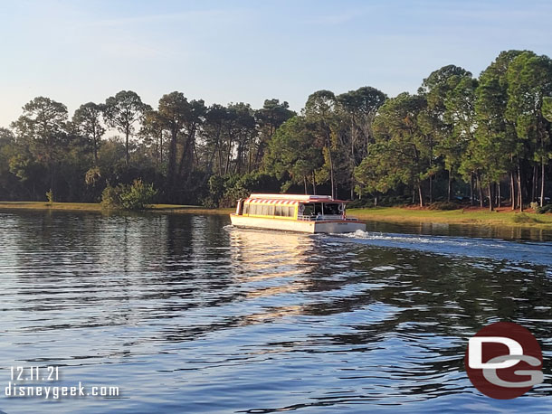 Walking along the water on my way to Disney's Hollywood Studios to start my morning.