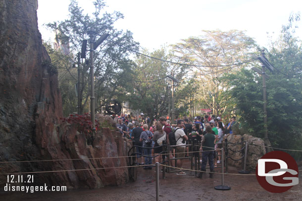 8:26am - The queue for Rise of the Resistance, I am not sure if they started to move yet or this was just a pre-opening queue.