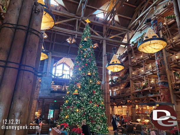 The Wilderness Lodge Christmas tree