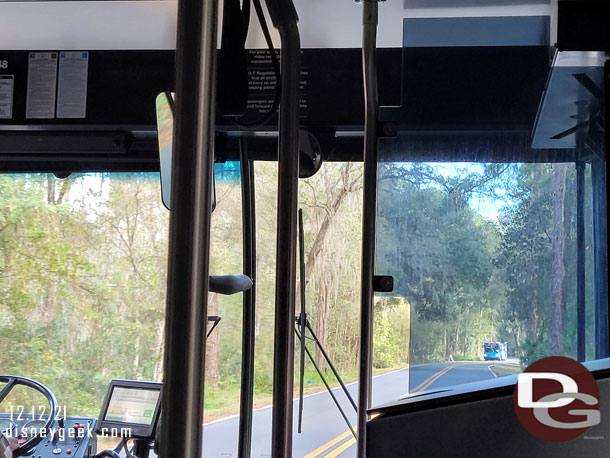 12:23 - On a bus and heading to Fort Wilderness