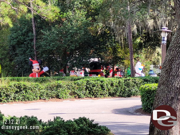 A lot of inflatables at people's camp sites