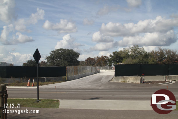 Looking across the road at the abandon construction site.