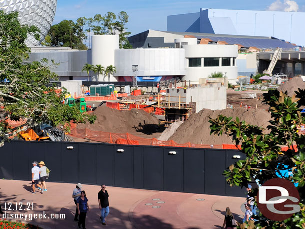 This side is where the Journey of Water the Moana inspired attraction is under construction.