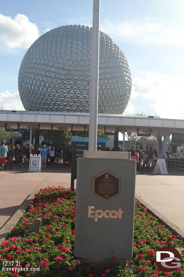 2:43pm - Passing by the entrance of EPCOT