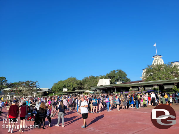 The wait to get in at 8:56am.