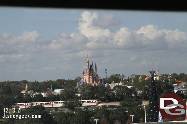 The Magic Kingdom as we leave the Contemporary.