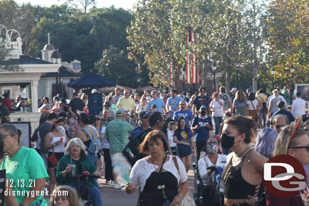 Turning 90 degrees you can say World Showcase is crowded today.