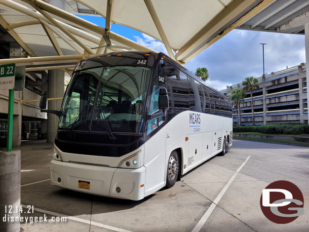 11:50am - At MCO and waiting for my bags to come off the bus.