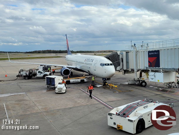 Our plane for today's flight home