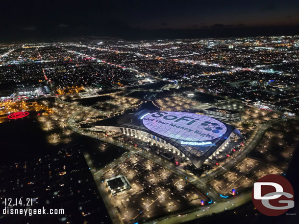 Flying over SoFi Stadium