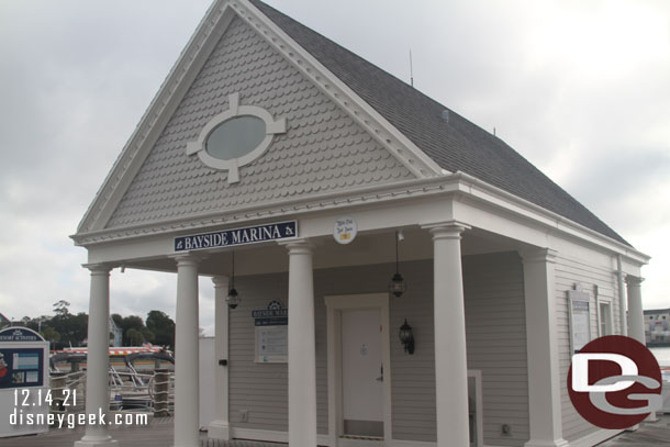 The Yacht Club Marina was closed this morning.