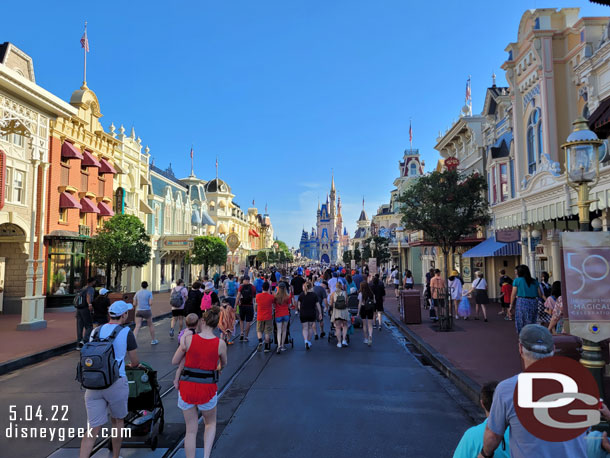 Main Street was open for all but at 8:30 select attractions opened early for Resort guests today.