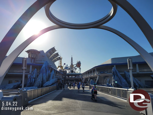 Most of the crowd went to Fantasyland so I went to Tomorrowland.