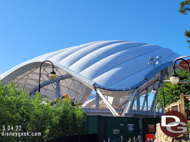 A look at the TRON worksite from near the Barnstormer queue.