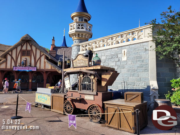 The Popping Machine that used to be in Belle's village is out in the main part of Fantasyland now.