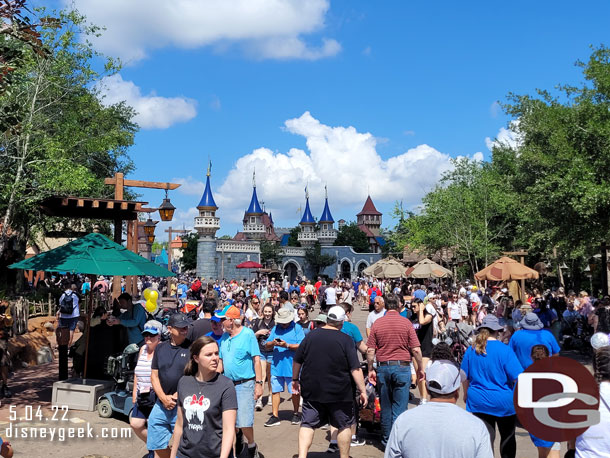 11:07am - Fantasyland is starting to feel more crowded.