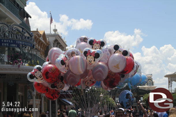 Balloon selection on Main Street USA