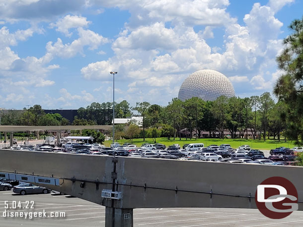 Spaceship Earth as we approached the park.
